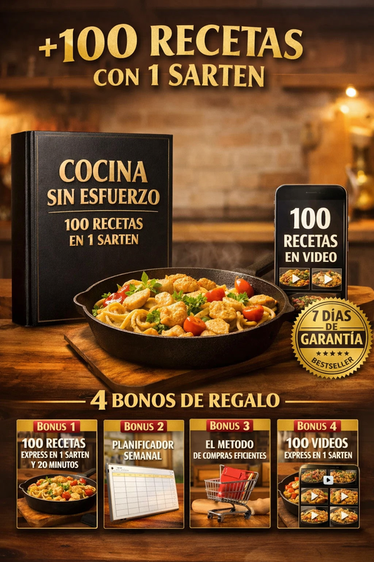 Cocina Sin Esfuerzo: 100 Recetas con 1 Sartén